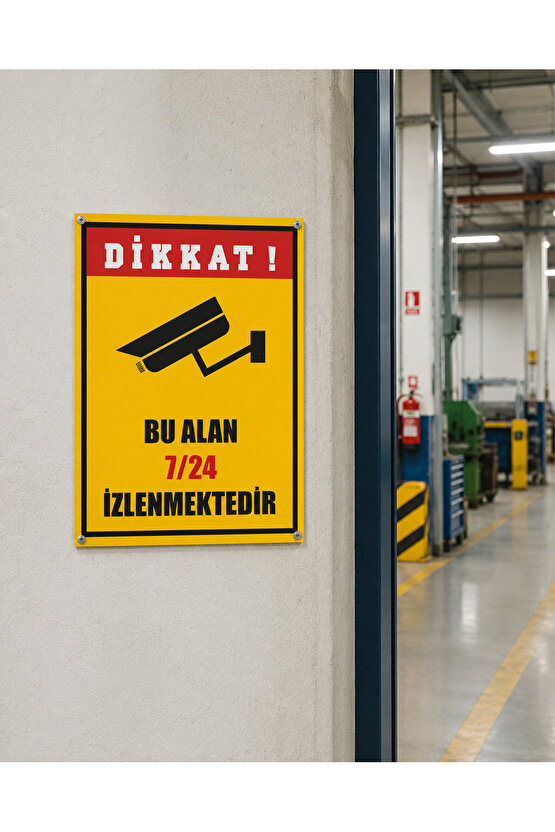 Iş Güvenliği Bu Bölge Kamera Ile Izlenmektedir Levhası