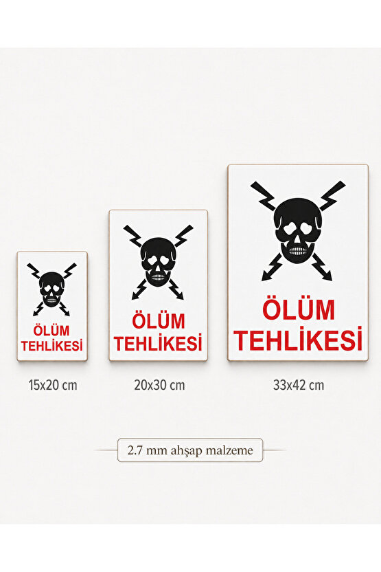 Iş Güvenliği Uyarı Levhası Ölüm Tehlikesi
