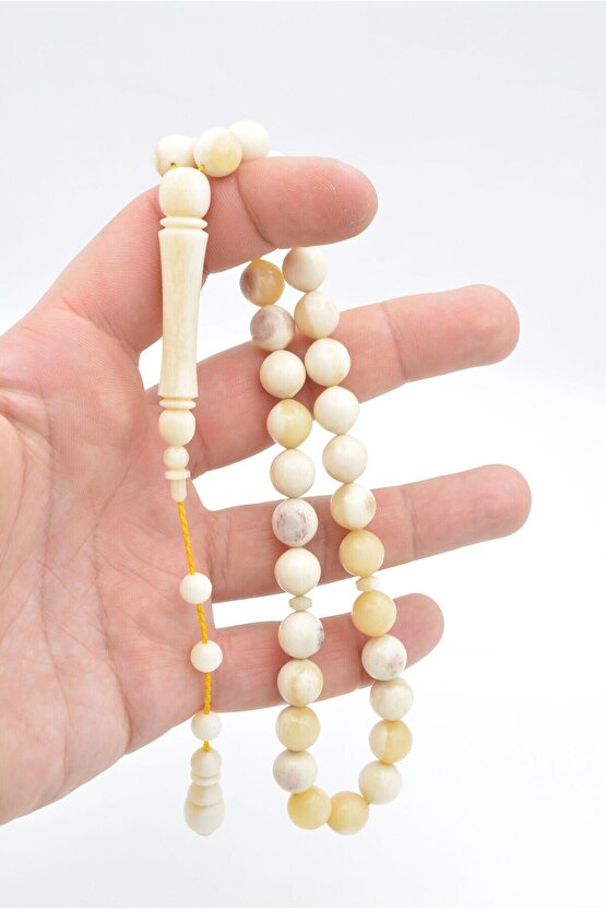 Sistemli Sığırcık Kesim Balina Kemiği Tesbih 10 Mm