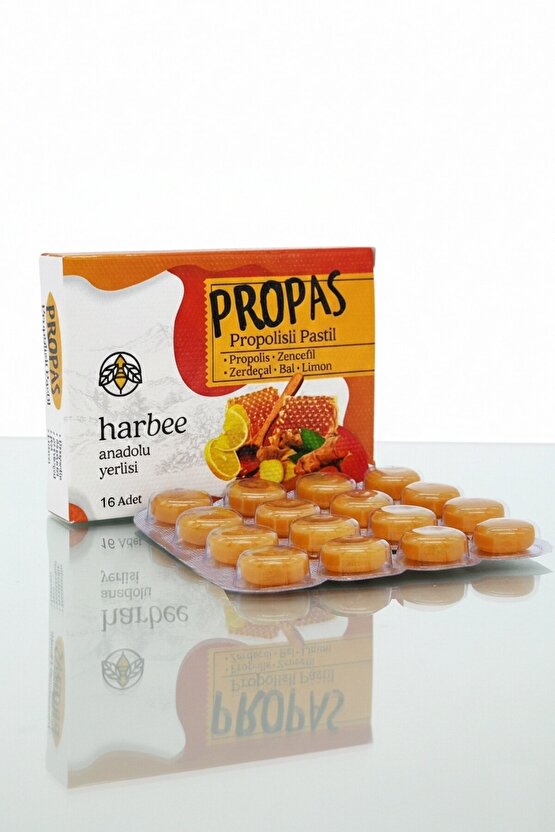 Harbee Propas Propolis Zencefil Bal Limon Zerdeçal Takviyeli Pastil