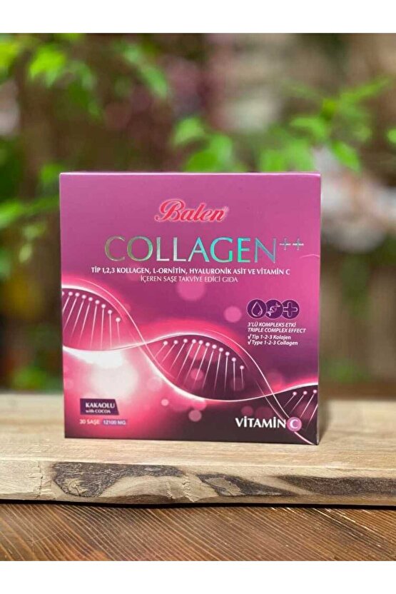 Collagen Complex++ Tip 1, 2, 3 Kollajen, L-Ornitin, Hyal. Asit, Vitamin C Şase Kakaolu