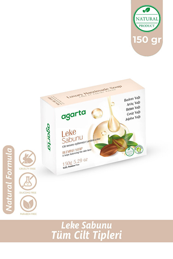 Agarta Lekeli Ciltler Için Üretilmiş Özel El Yapımı Doğal Sabun 150 gr