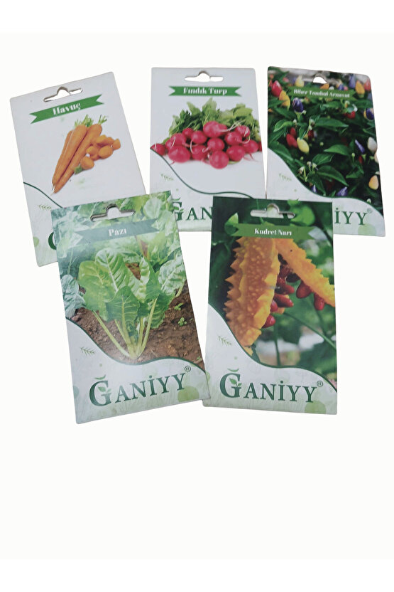 Sebze Tohumları Paketi 5 Çeşit Tohum 5 gr x 5adet