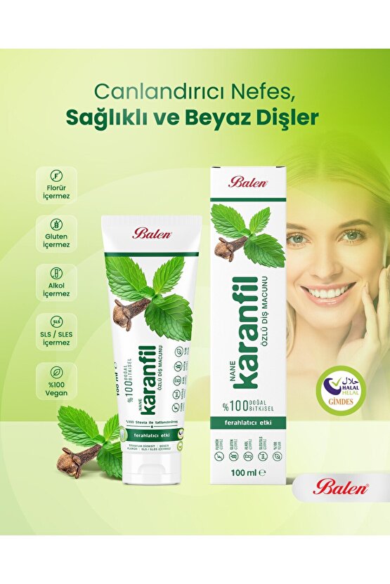 Doğal Nane & Karanfil Özlü Diş Macunu * 100 ML