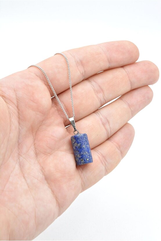 Hakiki Doğal Lapis Lazuli Taşı Kolye Ucu