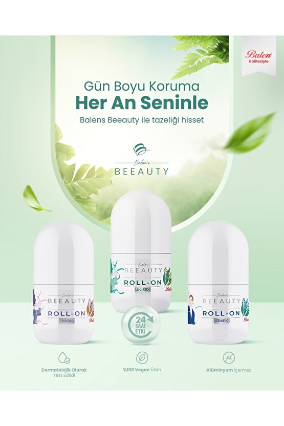 BALEN’S BEEAUTY ERKEK MINERAL SALT DEODORANT ROLL-ON * 50 ML