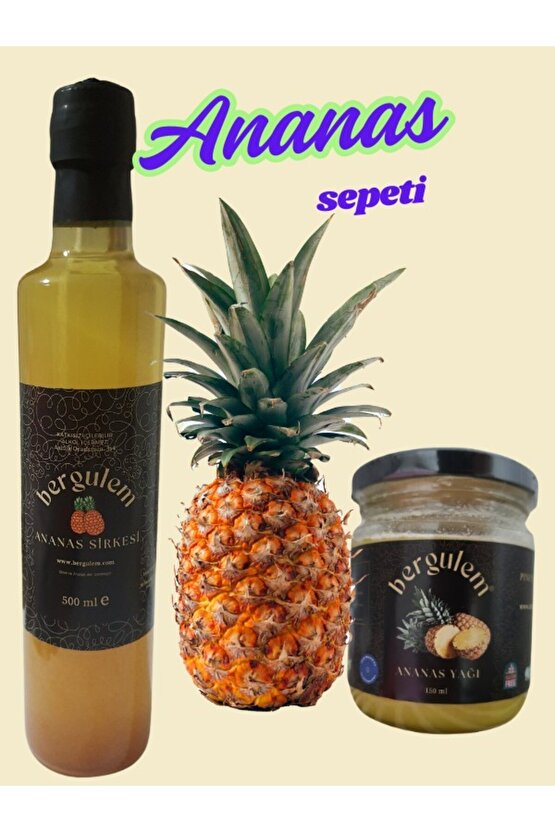 Bergulem Ananas Sirkesi 500 ml + Ananas Yağı 150 ml