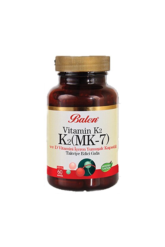 Vitamin K2- K2 Ve D Vitamini Içeren Yumuşak Kapsül Takviye Edici Gıda