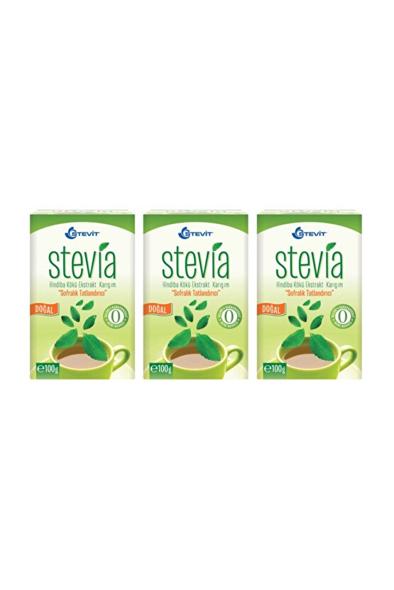 Stevit Stevia & Hindiba Kökü Ekstraktı 100 Gr X 3 Adet