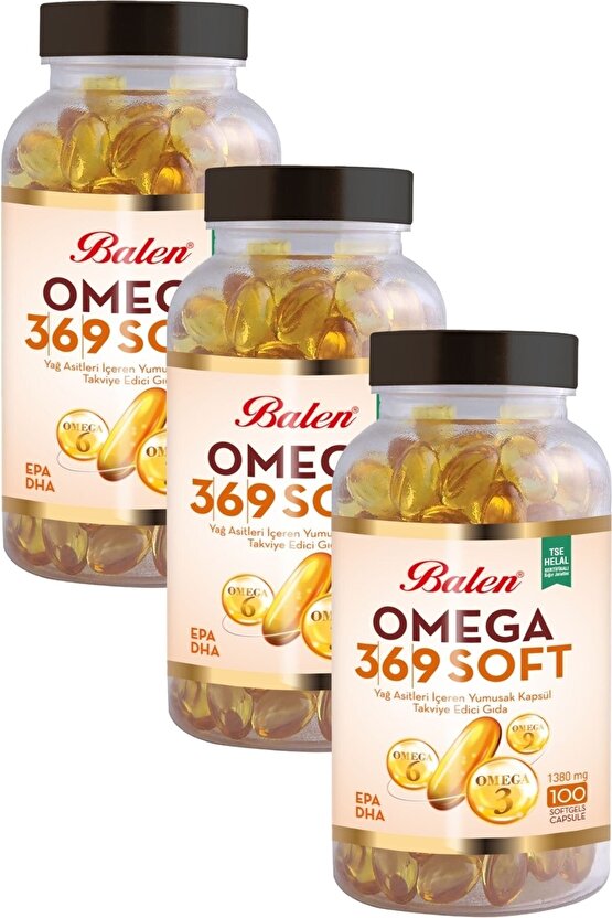 Omega 3-6-9 1380 Mg 100 Kapsül X 3 Adet