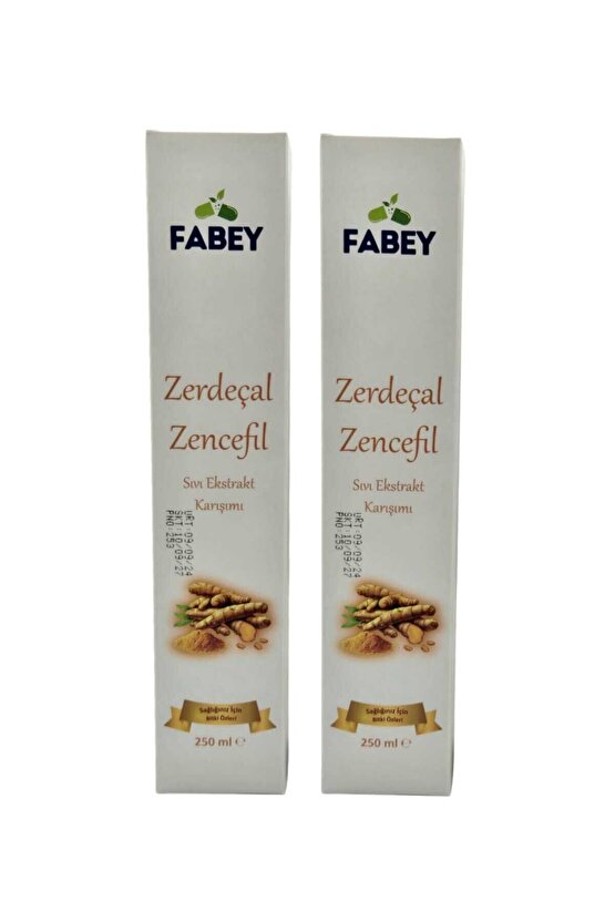 Zerdeçal & Zencefil Sıvı Ekstrakt Karşımı 250ml x2 Adet