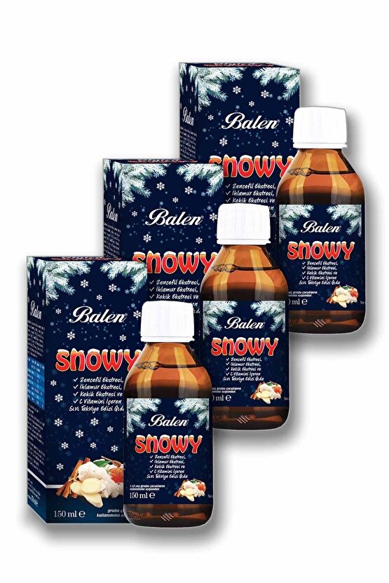 Snowy Zencefil - Ihlamur Ekstresi Şurup 150 ml X 3 Adet