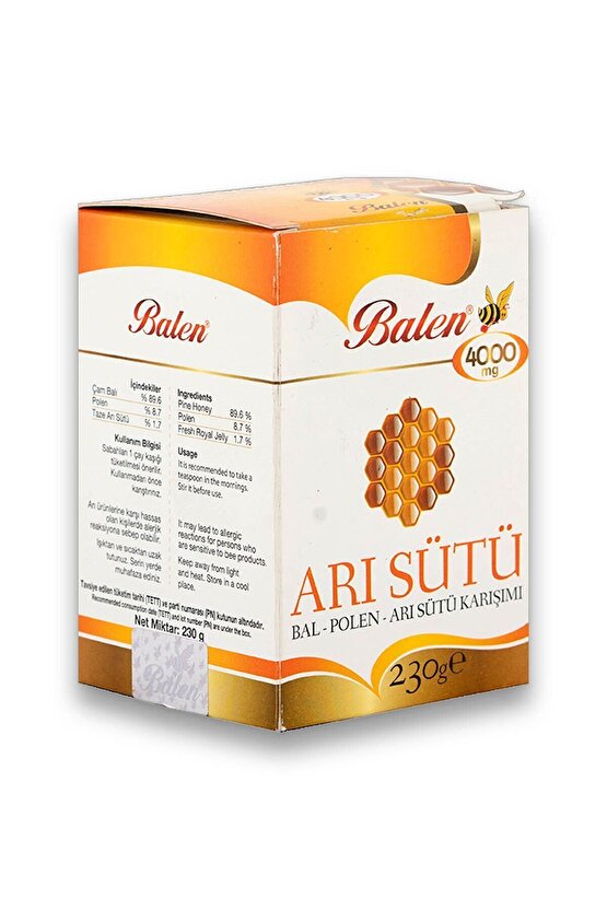 Arı Sütü Bal Polen Çocuk Doz (4000 MG) 230 gr 2 Adet