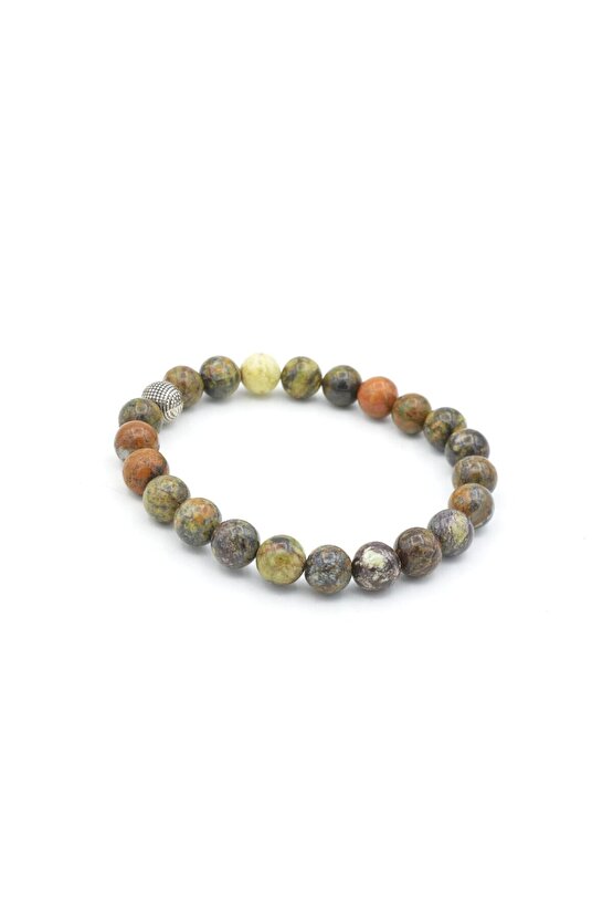 Hakiki Doğal Yeşil Opal Taşı Bileklik 8 Mm