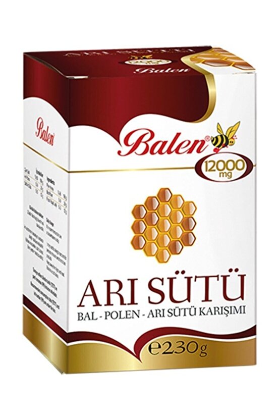 Bal Polen Arı Sütü Karışımı Macunu 12000 Mg 230 Gr
