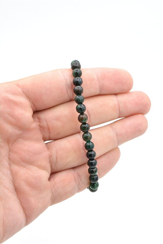 Hakiki Doğal Fuksit Taşı Bileklik 6 Mm