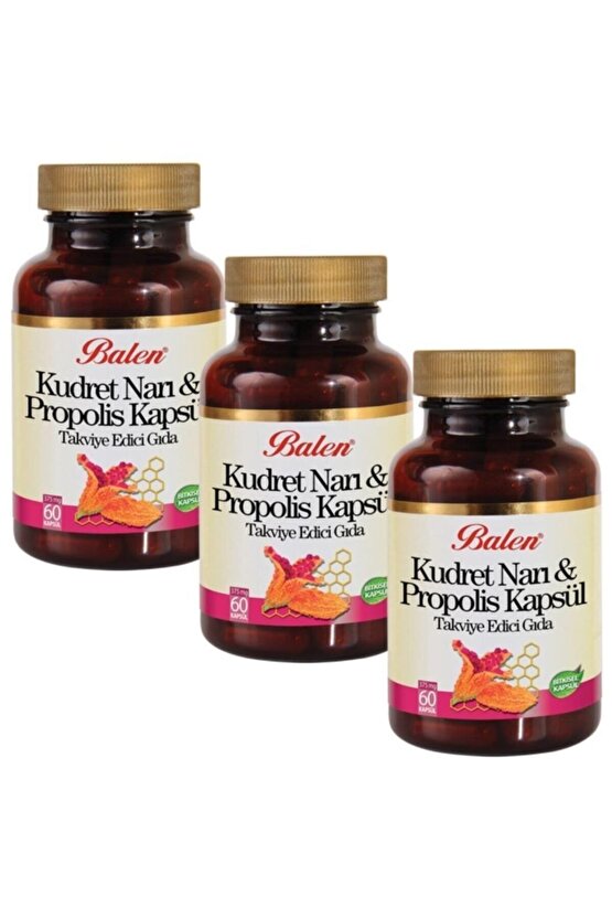 Kudret Narı Propolis Kapsül 375 mg *60 3 Adet