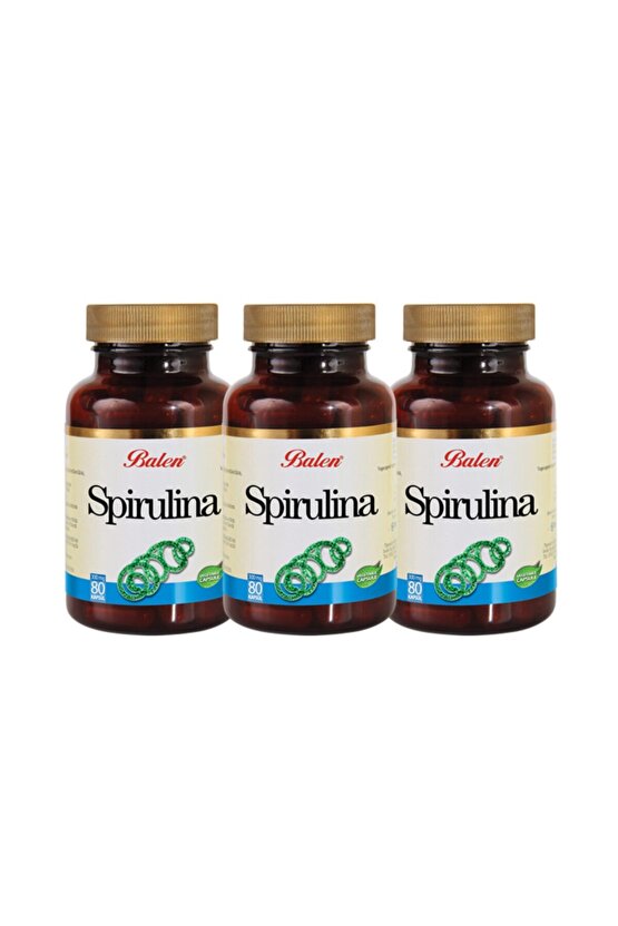 Spirulina 300 Mg 80 Kapsül 3 Adet