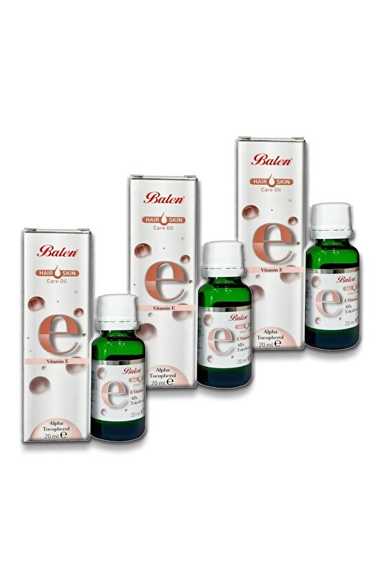 3 Adet E Vitamin E Alpha Tocopherol 20 Ml Yeni Ürün