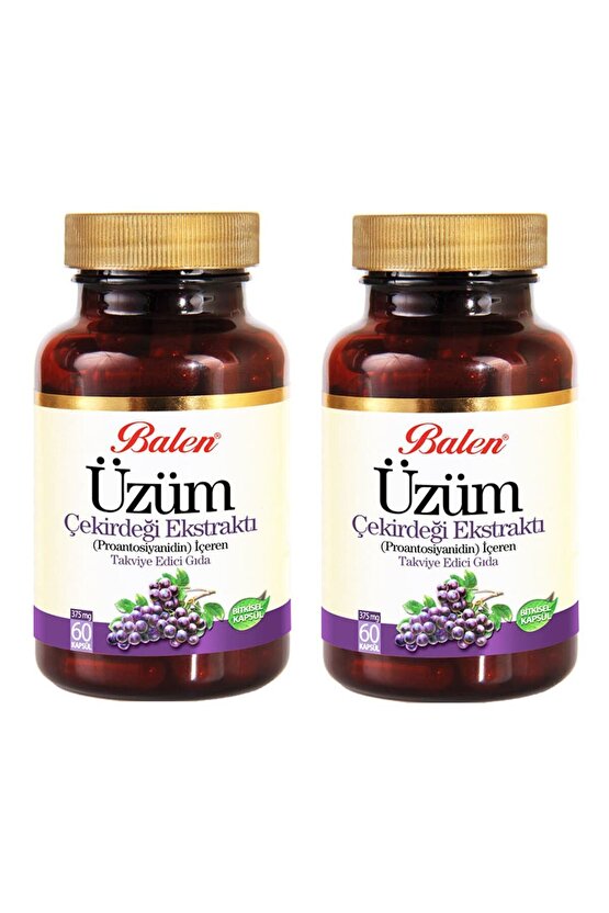 Üzüm Çekirdeği Ekstraktı 375 Mg 60 Kapsül X 2 Adet