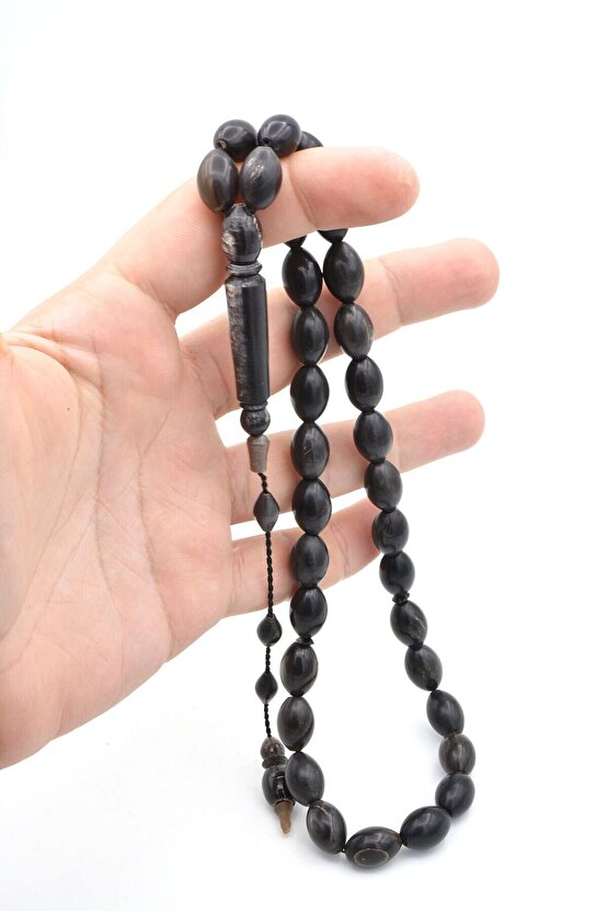 Usta İşi Sistemli Beyzi Kesim İri Boy Bufalo Boynuzu Tesbih