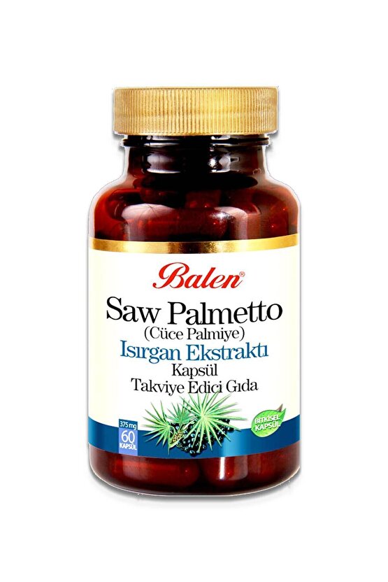 Saw Palmetto Isırgan Ekstraktı Çinko 375 Mg 60 Kapsül