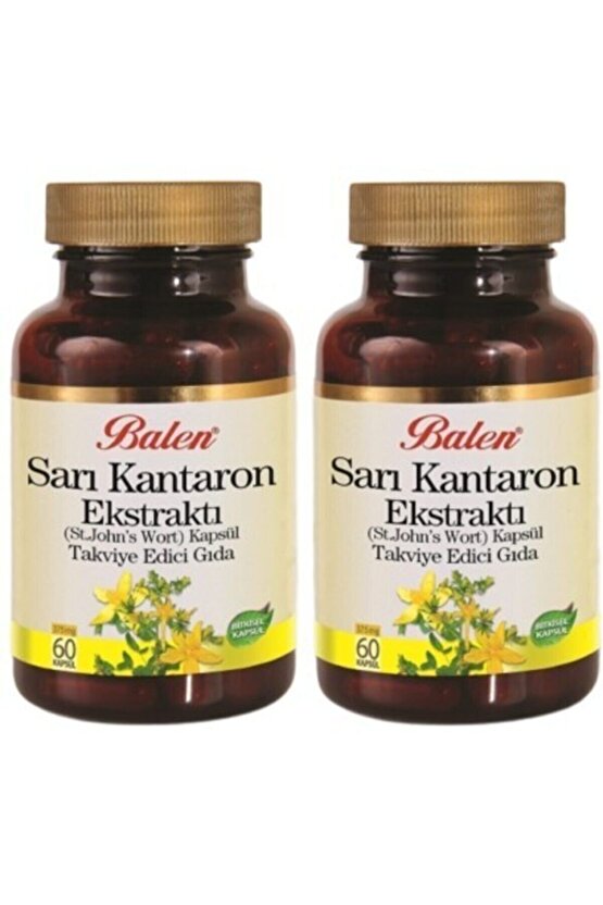 Sarı Kantaron Kapsülü 60 X 375 Mg X 2 Kutu St. Johns Wort Kantoron 2 Kutu