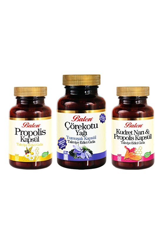 Cörekotu Yağı Kapsül Propolis Kapsül Kudret Narı Kapsül