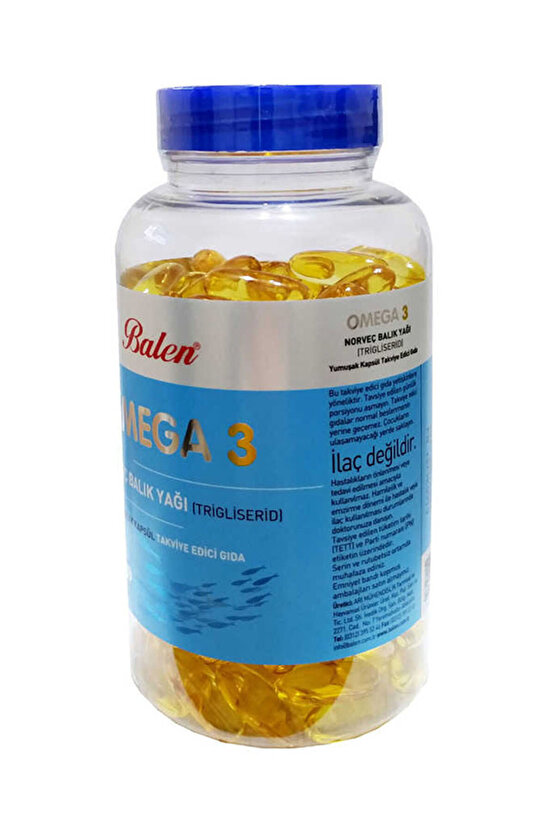 Omega 3 Norveç Balık Yağı 1380 Mg 200 Kapsül x 3 Adet (Tri-gliserid Form)