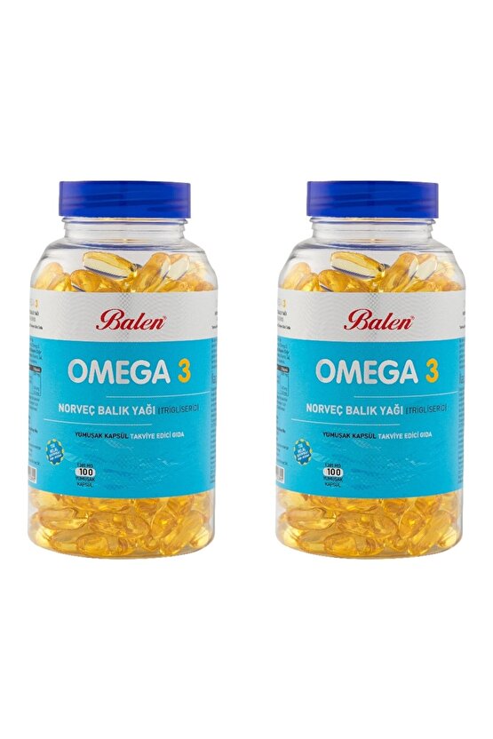 Omega 3 Norveç Balık Yağı 1380 Mg X 100 Kapsül X2 Adet