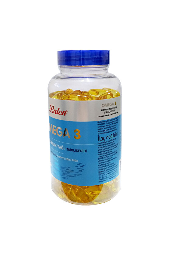 Omega 3 Norveç Balık Yağı İçeren 200 Kapsül (1380 MG - Form)