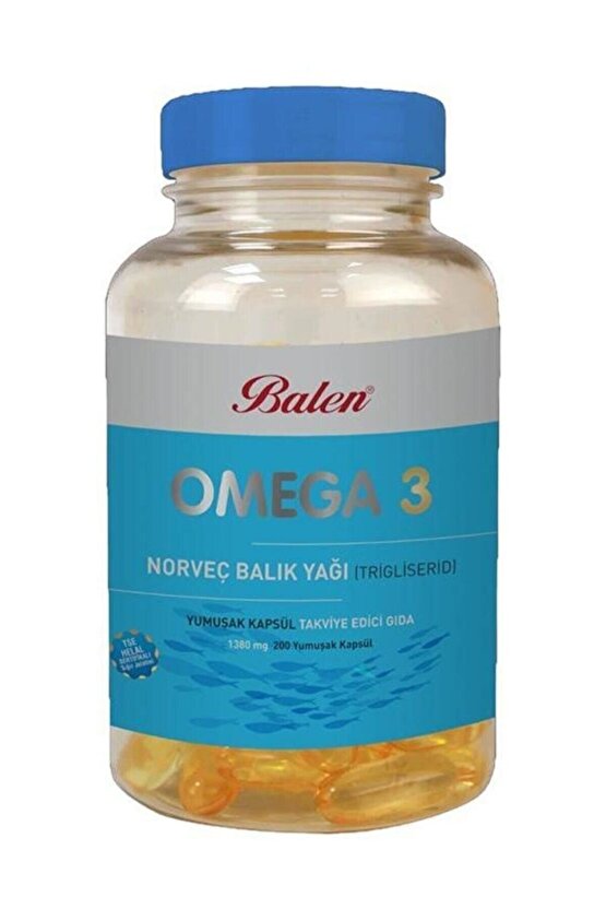 Omega 3 Norveç Balık Yağı 200 Kapsül