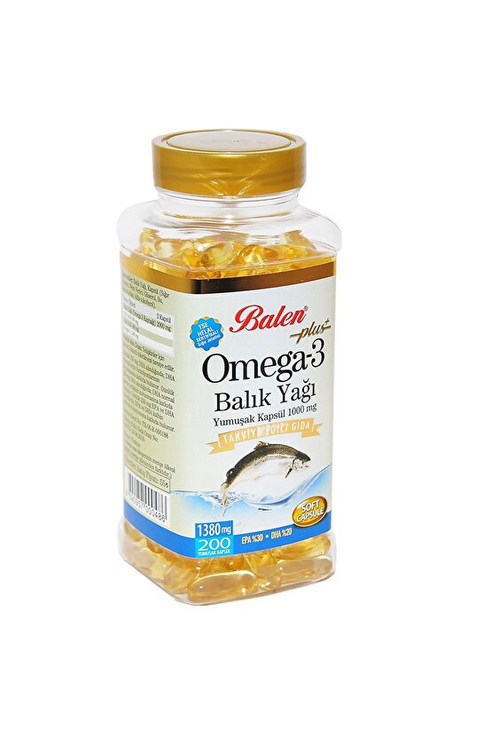 Omega 3 Plus+ Balık Yağı Yumuşak 200 Kapsül