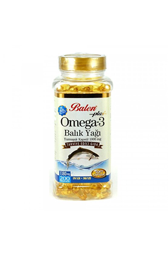 Omega 3 Balık Yağı 1380 Mg 200 Kapsül