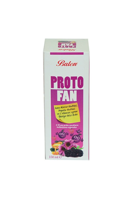 Protofan Kara Mürver Propolis Ekstratlı C Vitaminli Takviye Edici Gıda 150 ml