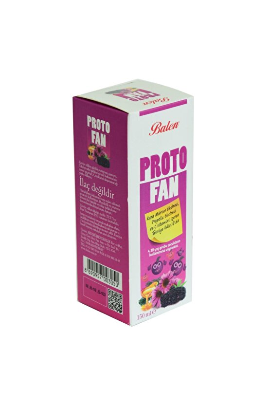 Protofan Kara Mürver Propolis Ekstratlı C Vitaminli Takviye Edici Gıda 150 ml