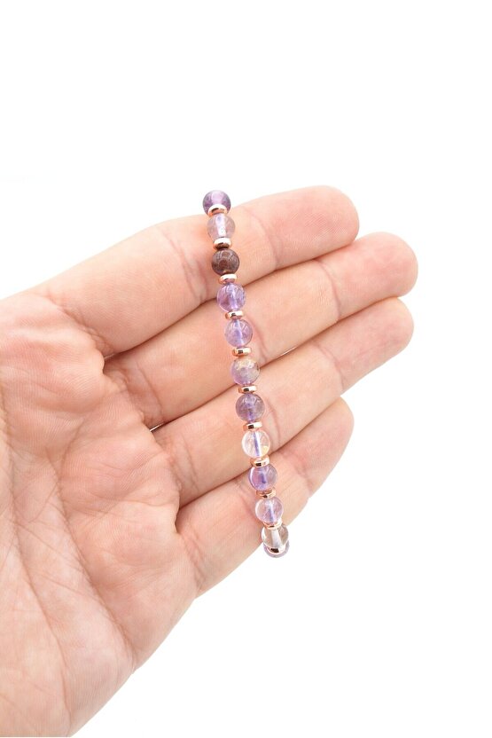 Makrome Model Hakiki Super Seven Taşı Bileklik 6.5 Mm