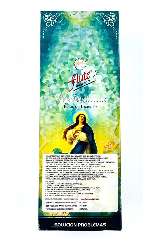 Çubuk Tütsü Meryem Ana Hexa (THE VIRGIN MARY) 6*20=120 Çubuk