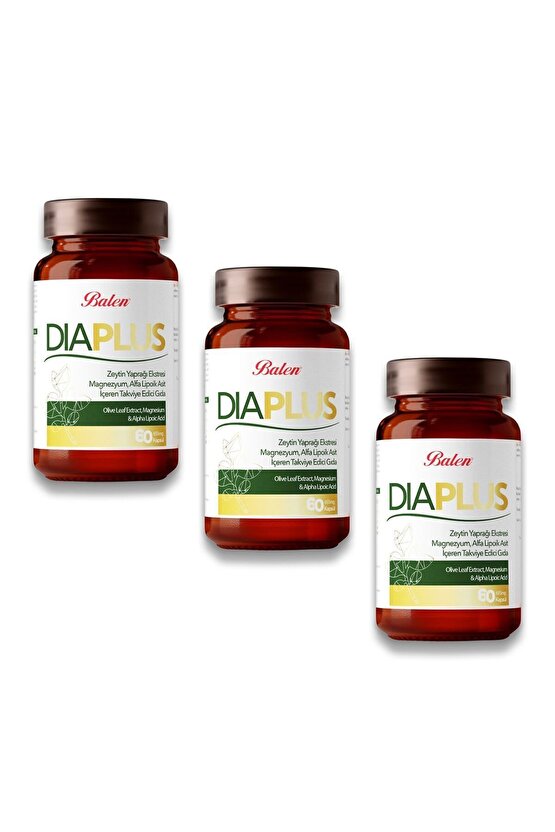 Dia Plus Zeytin Yap. Magnezyum & Ala Kapsül 655 Mg 60 Kapsül X 3 Adet