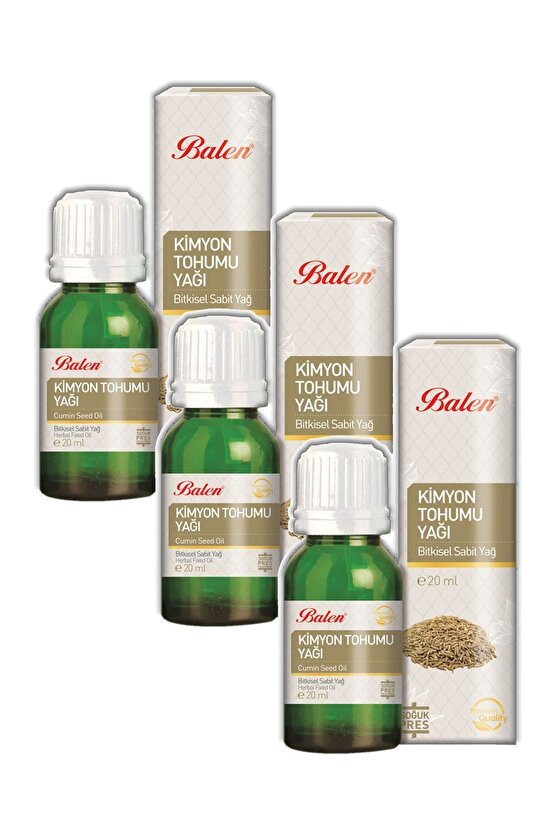 Kimyon Tohumu Yağı Soğuk Pres 20 ml 3 Adet