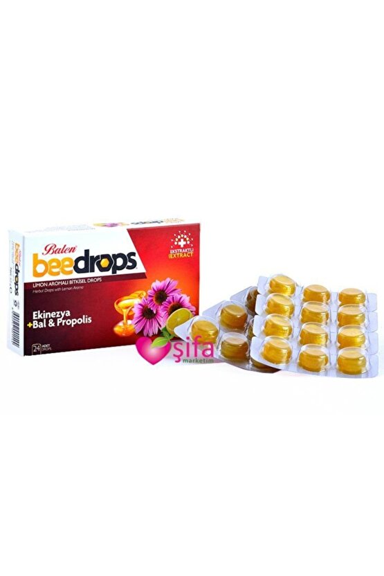2li Beedrops Ekinezyalı Ballı Propolisli Limon Aromalı Drops 24 Adet Boğaz Pastili