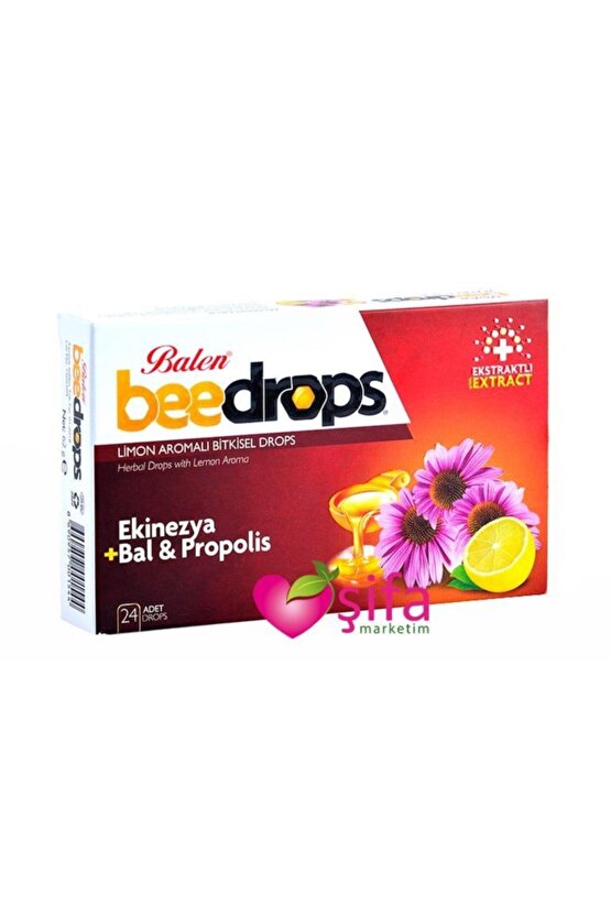 2li Beedrops Ekinezyalı Ballı Propolisli Limon Aromalı Drops 24 Adet Boğaz Pastili
