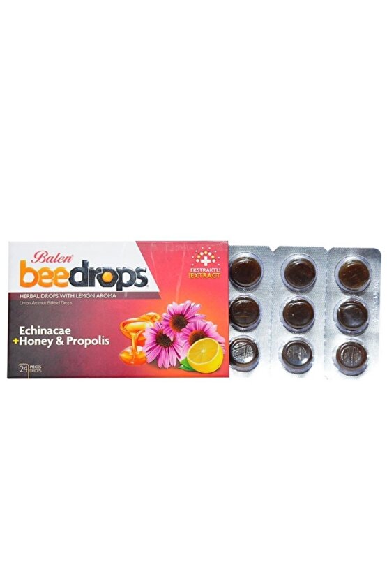 2li Beedrops Ekinezyalı Ballı Propolisli Limon Aromalı Drops 24 Adet Boğaz Pastili