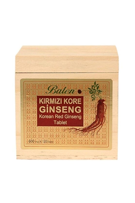 Tahta Kutu Kırmızı Kore Gınseng 600 Mg 120 Tablet