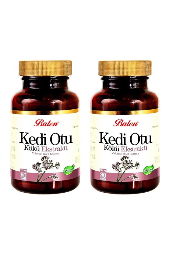 Kedi Otu Kökü Ekstraktı (VALERİAN ROOT) 375 Mg 80 Kapsül 2 Adet