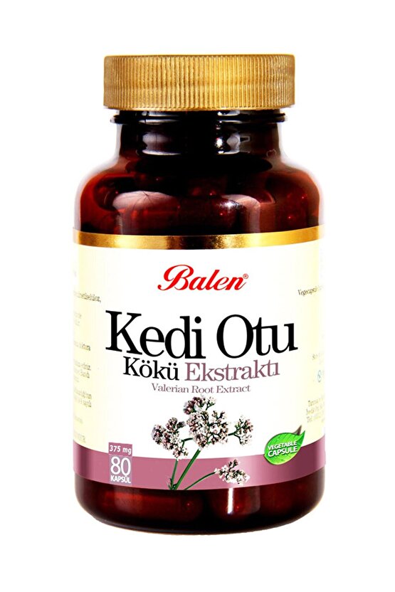 Kedi Otu Kökü Ekstraktı (VALERİAN ROOT) 375 Mg 80 Kapsül 2 Adet