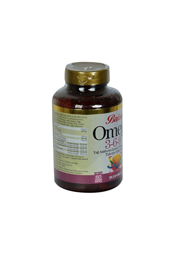 Omega 3-6-9 1585 Mg X 60 Yumuşak Kapsül Epa-18 Dha-12