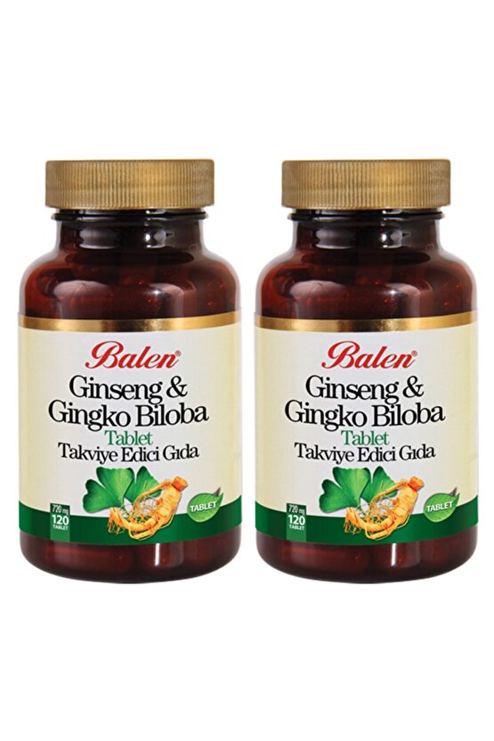 Ginseng & Ginkgo Biloba Tablet Takviye Edici Gıda X 2 Adet