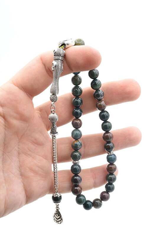Hakiki Doğal Kan Taşı Tesbih 8.5 Mm