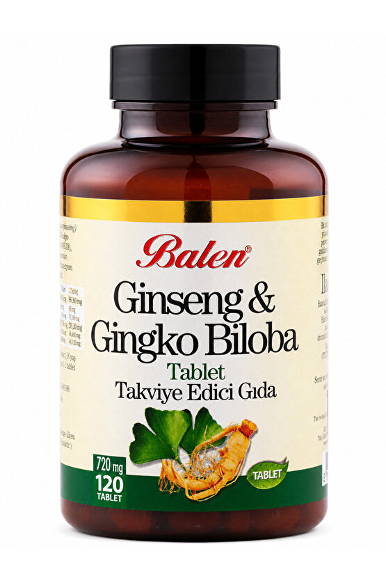 GİNSENG& GİNKGO BİLOBA TABLET 720 MG*120